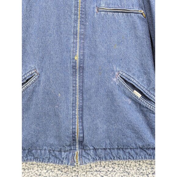 VTG Carhartt Detroit Denim Trucker Jacket Quilt Lined Size M Full Zip Distressed - Picture 11 of 16